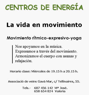 Curso de movimiento corporal que se realizará en el Centro Cívico de Gavà Mar